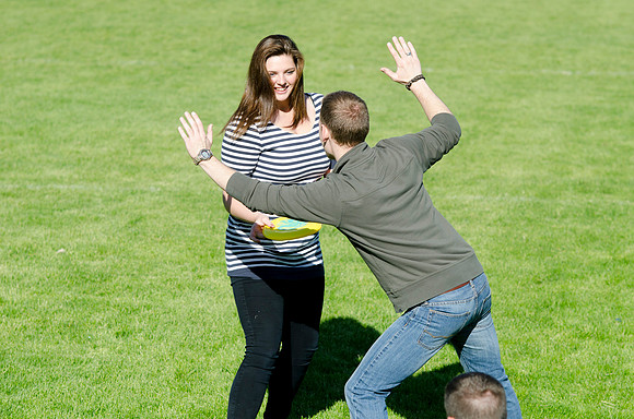 Frisbee is a favorite among these students of BYU-Idaho.
