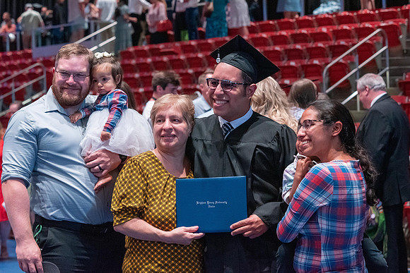 Graduates during convocation of the College of Physical Sciences and Engineering.