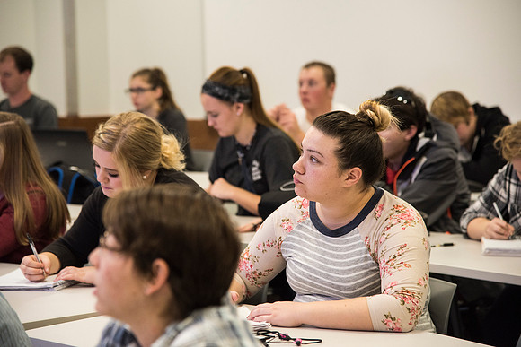 Animal Science majors listen and learn in the classroom.
