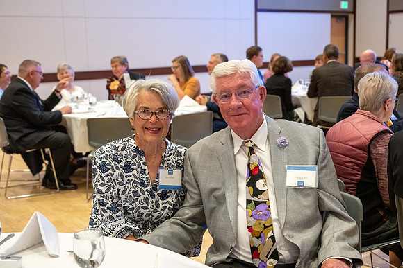 President's Club members enjoy an evening of socializing, musical entertainment and wonderful food in the Manwaring Center Ballroom.