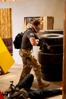 ROTC practices military tatics in an Advantage Airsoft facility.