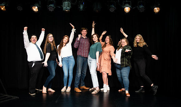Students from the theater deparment graduation in the Spring Semester.