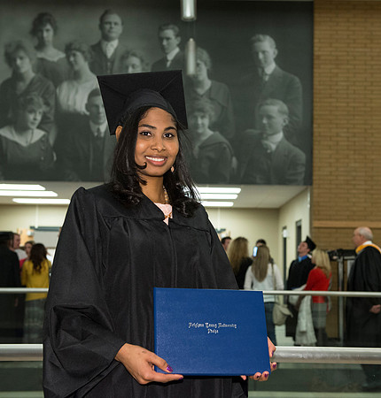 Graduate: College of Language and Letters Convocation in the Manwaring Center Ballroom.