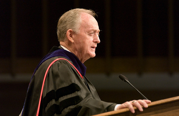 Elder Rolfe speaking at the Brigham Young University-Idaho gradunation April 29