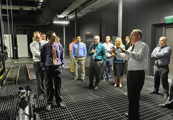 New employees get a tour of the BYU-Idaho Center.