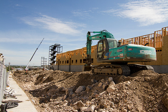 Progress of the new housing for male and females on the BYU-Idaho campus during the 2014 Spring Semester.