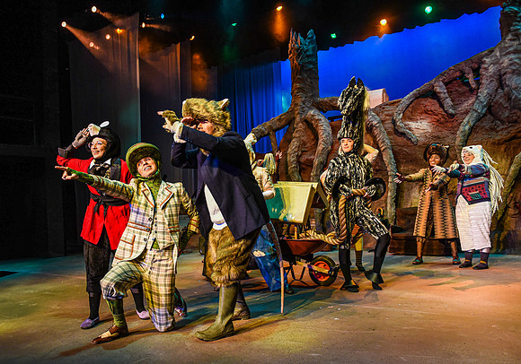 The theatre department's dress rehearsal of the Wind in the Willows in the Snow Drama Theatre.