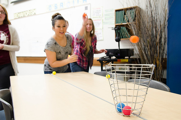 Jeff Pulsipher, of the Teacher Education Falcuty, instructs his Elementary Education Practicum Class.