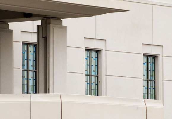 Windows of the Rexburg temple 2007