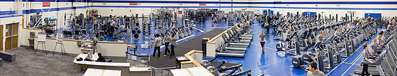 The new Fitness Center, open from 5:00 am - 11:30 pm Monday through Saturday, is now located on the first floor of the John W. Hart Physical Education Building. A state of the art facility, the center