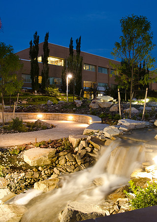 A view from the Taylor Quad of the Spencer W. Kimball Building, BYU-Idaho's main administration building.