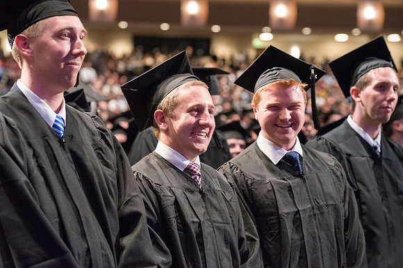 BYU-Idaho graduates at Commencement ceremony. Photo by Ryan Chase