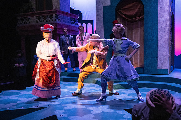 Dress rehearsal for Theater production, Comedy of Errors.