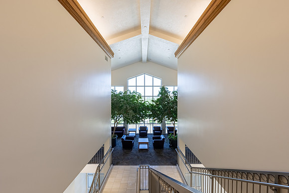 Interior of the Gordon B Hinckley Building.