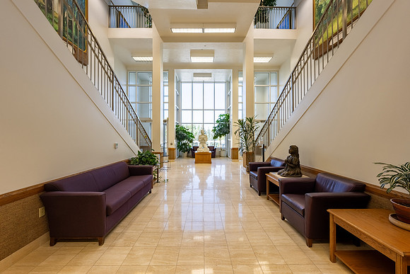 Interior of the Gordon B Hinckley Building.
