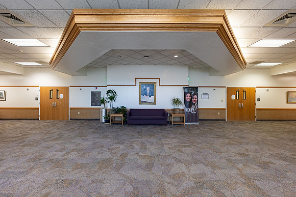 Interior of the Gordon B Hinckley Building.