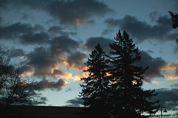 A beautiful morning sunrise near the Spori Building on the BYU-Idaho campus.