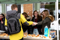 Power to Become council gives away free hotdogs to students to help get them excited to go to the P2B event.