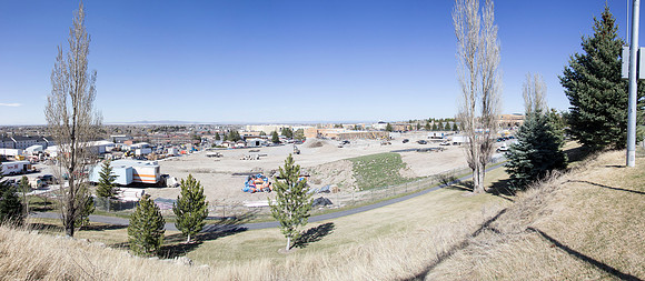 The wide angle view of the contructiong project.