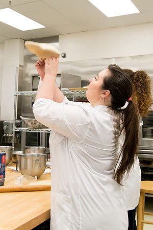 Students prepare food for taste testing in the Food Science Lab. This new major teaches students the science behind everyday foods. Instructors Neal Ricks and Kerry Huber.