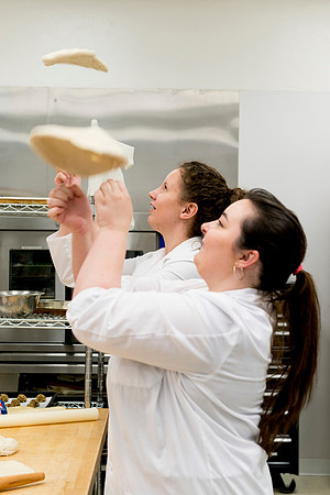 Students prepare food for taste testing in the Food Science Lab. This new major teaches students the science behind everyday foods. Instructors Neal Ricks and Kerry Huber.