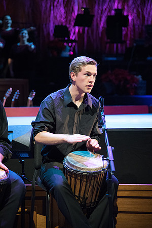David Archuleta and Nathan Pacheco were the featured guests at BYU-Idaho's annual Christmas concert in the BYU-Idaho Center. They performed with the Symphony Orchestra, combined choirs, and other stud