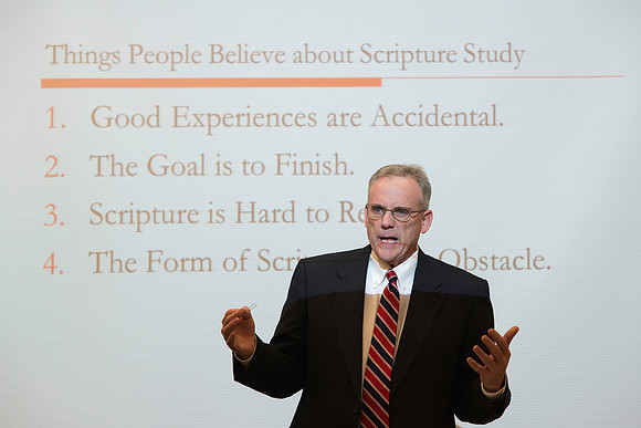 Scott Ferguson taught a session entitled "Enjoying the Benefits of More Effective Scripture Study".