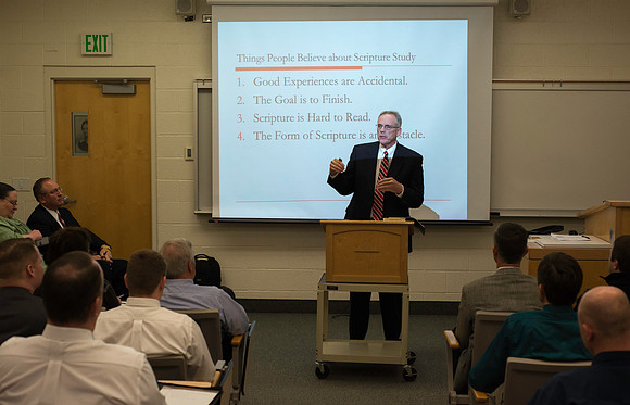 Scott Ferguson taught a session entitled "Enjoying the Benefits of More Effective Scripture Study".