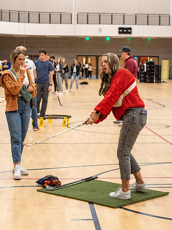 Students participating in all the indoor and outdoor activities around campus.