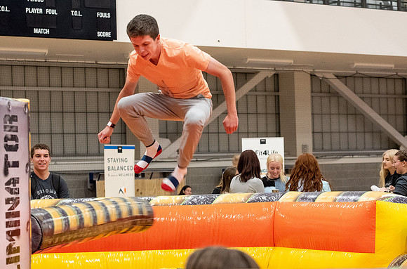 Students participating in all the indoor and outdoor activities around campus.