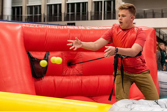 Students participating in all the indoor and outdoor activities around campus.