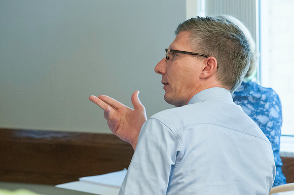 The Faculty Conference held in the Hinckley Building is a forum for academic dialogue. It began with keynote speaker Ann Marie Harmon, then separated into various classes and concluded with various ex