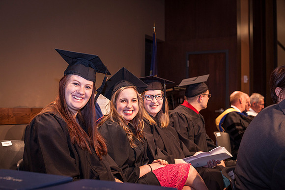 Graduates gather in the Manwaring Center at BYU-Idaho for the Language and Letters Convocation. Photo by Tyler D. Rickenbach.