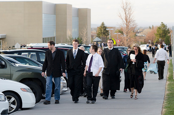 Graduates and Families make their way to the various Convocation ceremonies across campus. Photo by Erik Hill.