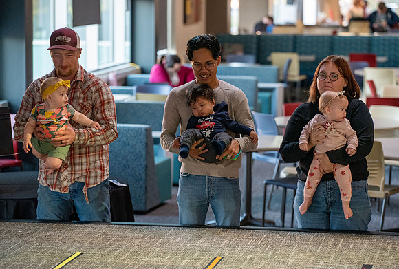 Spirit week baby racing event at the MC!