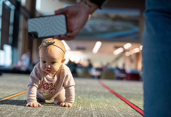 Spirit week baby racing event at the MC!