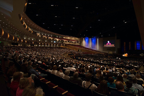 BYU-Idaho Center Auditorium allows for plenty of room for graduates and all their guests at Graduation at BYU-Idaho.