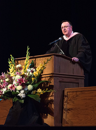 Jon Linford, Dean of Interdisciplinary Studies. Graduation at BYU-Idaho.