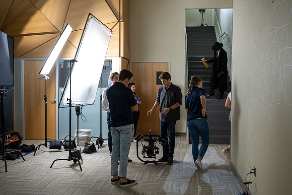 Media creations video production in the Career Center. Aug 2022