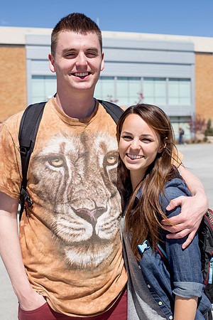 Joe and Katie on the Taylor Quad.