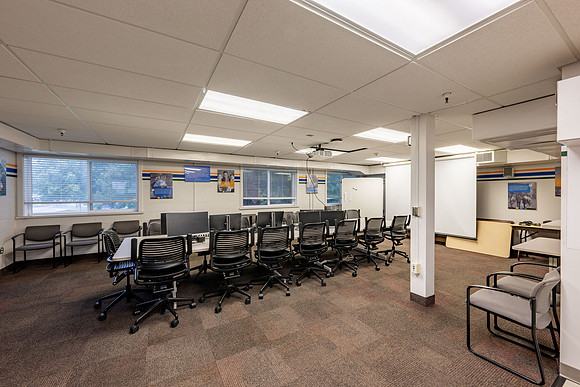 Lamprecht Hall conference room interior.