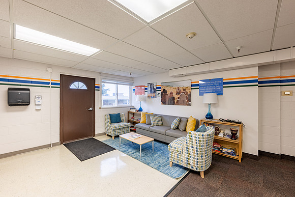 Lamprecht Hall conference room interior.