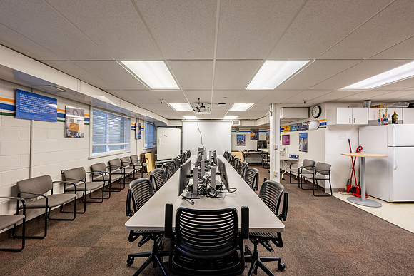 Lamprecht Hall conference room interior.