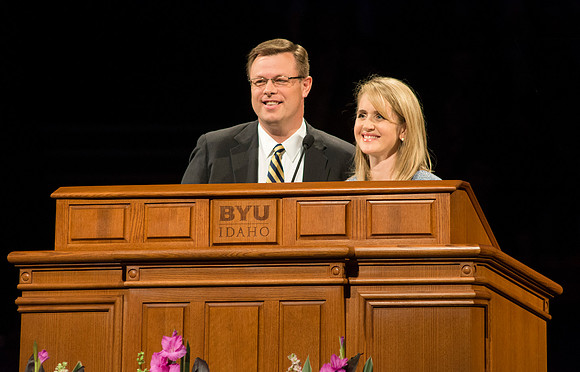 President Gilbert and his wife speak at their first devotional for the first time about fulfilling callings.