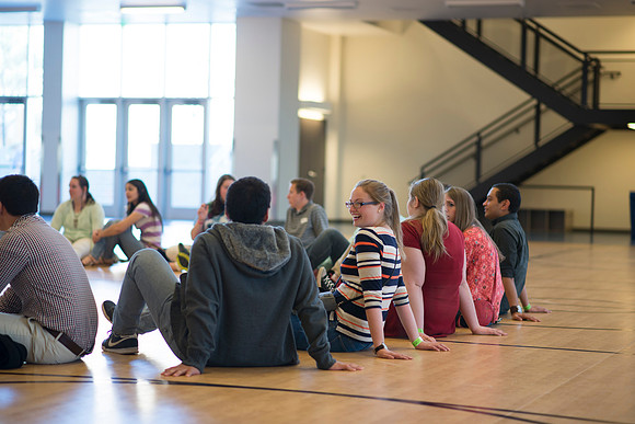 Students gather to play games at Get Connected.