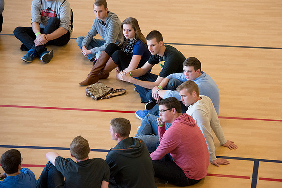 Students gather to play games at Get Connected.