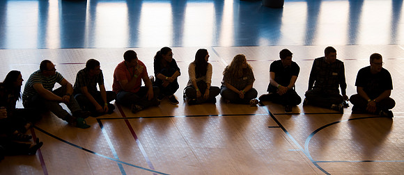 Students gather to play games at Get Connected.