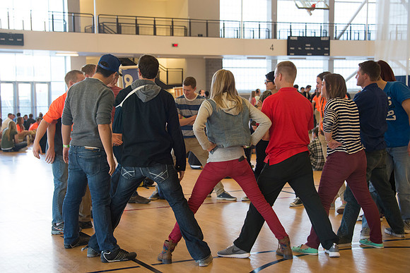 Students gather to play games at Get Connected.