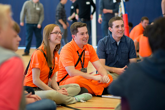 Students gather to play games at Get Connected.