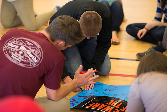 Students gather to play games at Get Connected.
